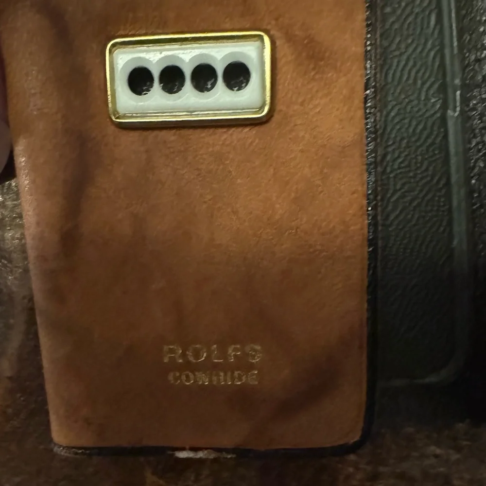 VTG Rolfs Cowhide Leather Trifold Key Case Caddy Holder Hooks